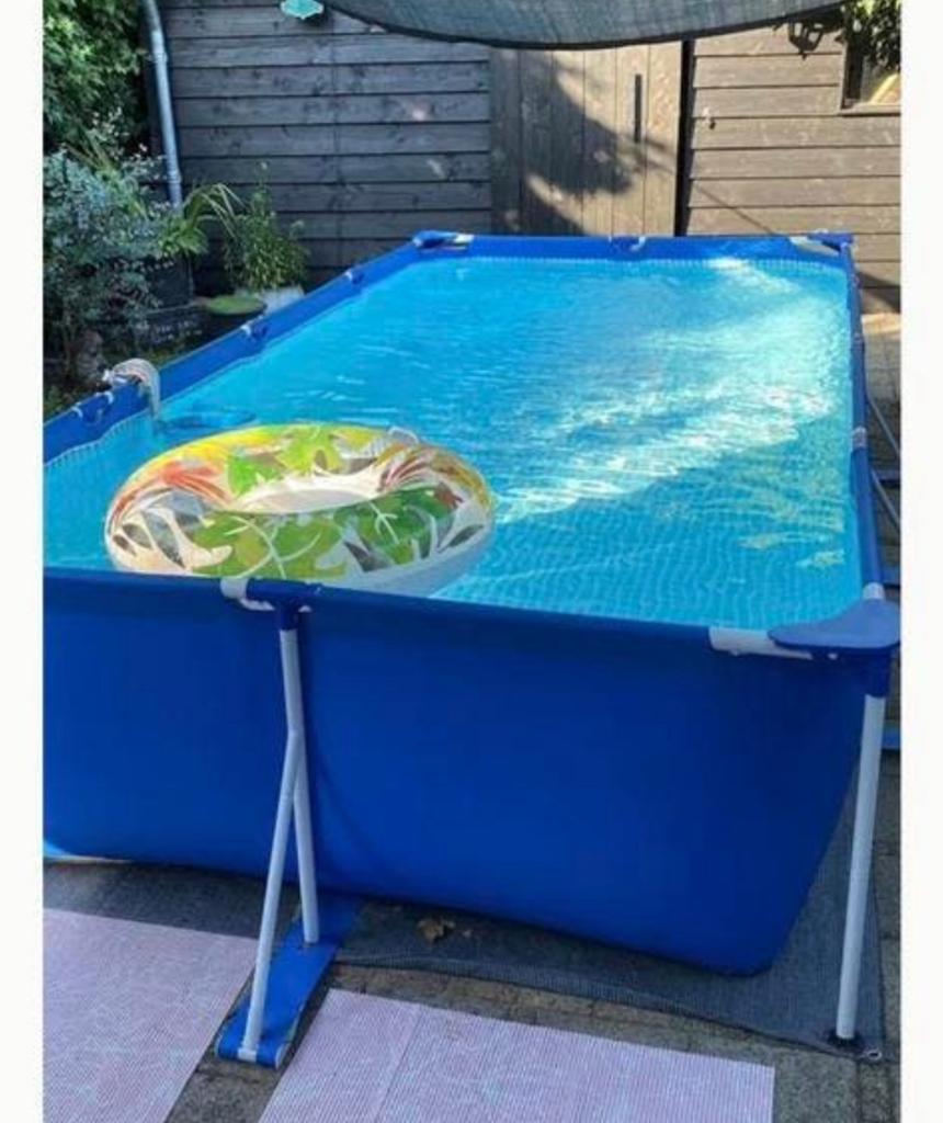 Groot Intex zwembad, helemaal compleet, Ophalen, Gebruikt, Minder dan 80 cm, Minder dan 200 cm