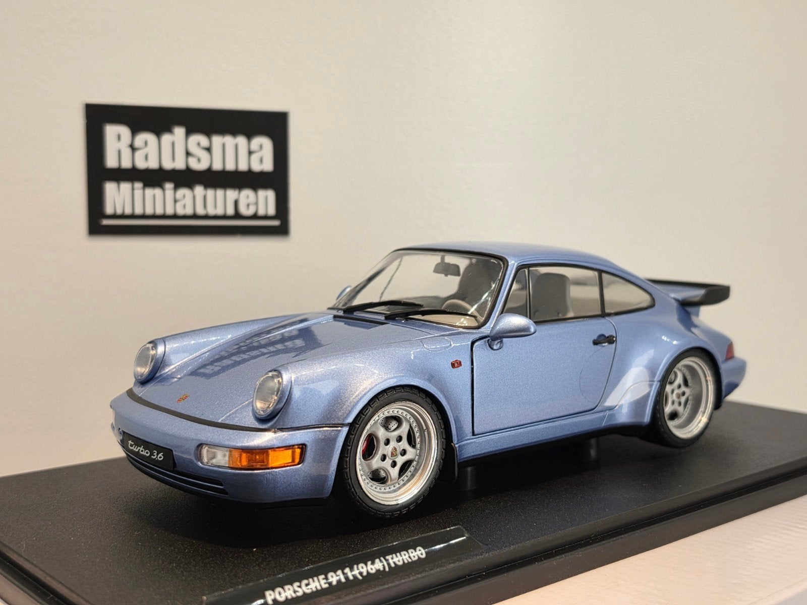 Porsche 911 ( 964 ) Turbo - Blue metallic - 1:18 Solido, Auto, Solido, Nieuw, Ophalen of Verzenden