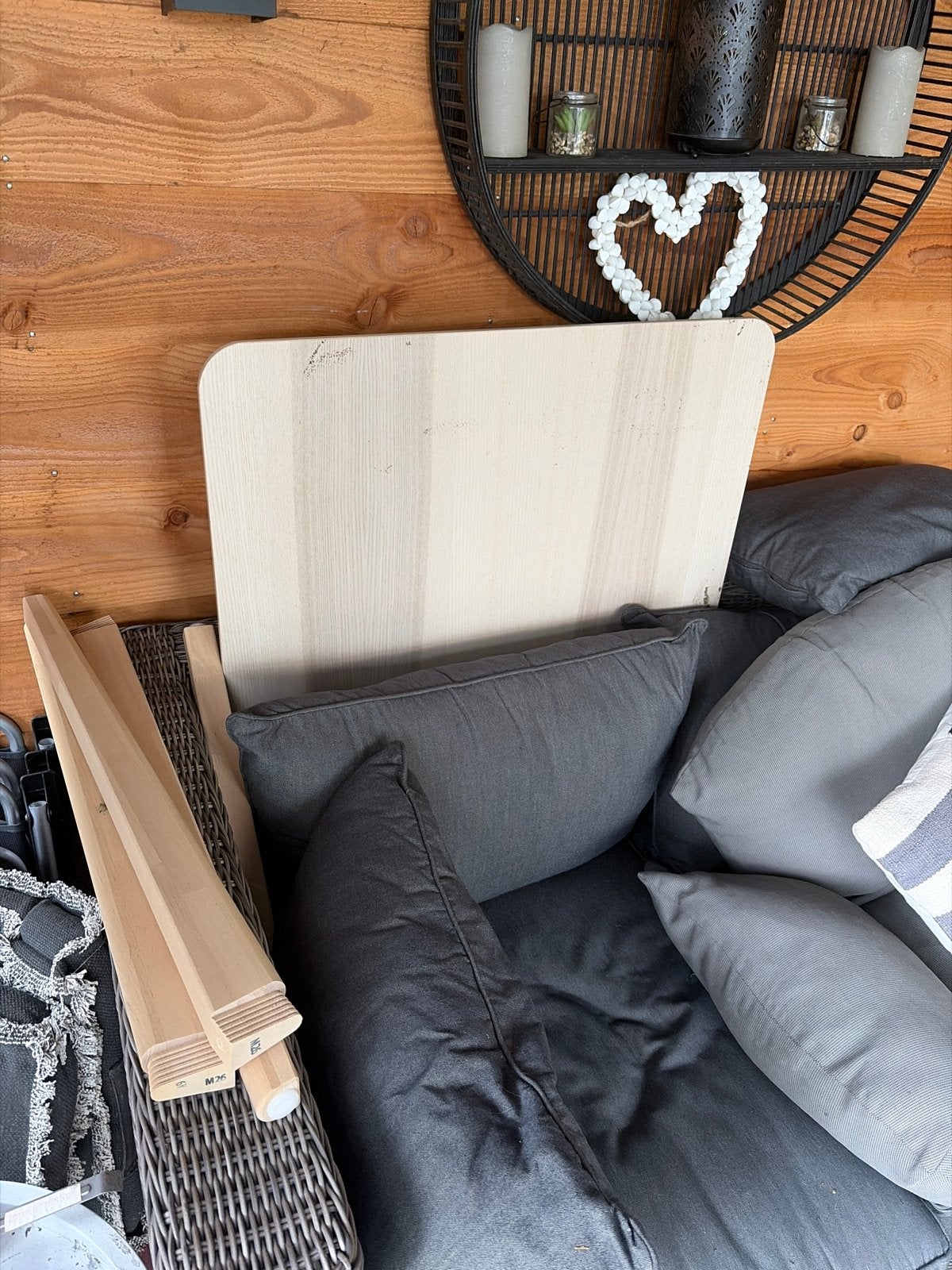 IKEA LERHAMN eettafel, lichtbruin, Ophalen, Gebruikt, Vierkant, Tot twee personen