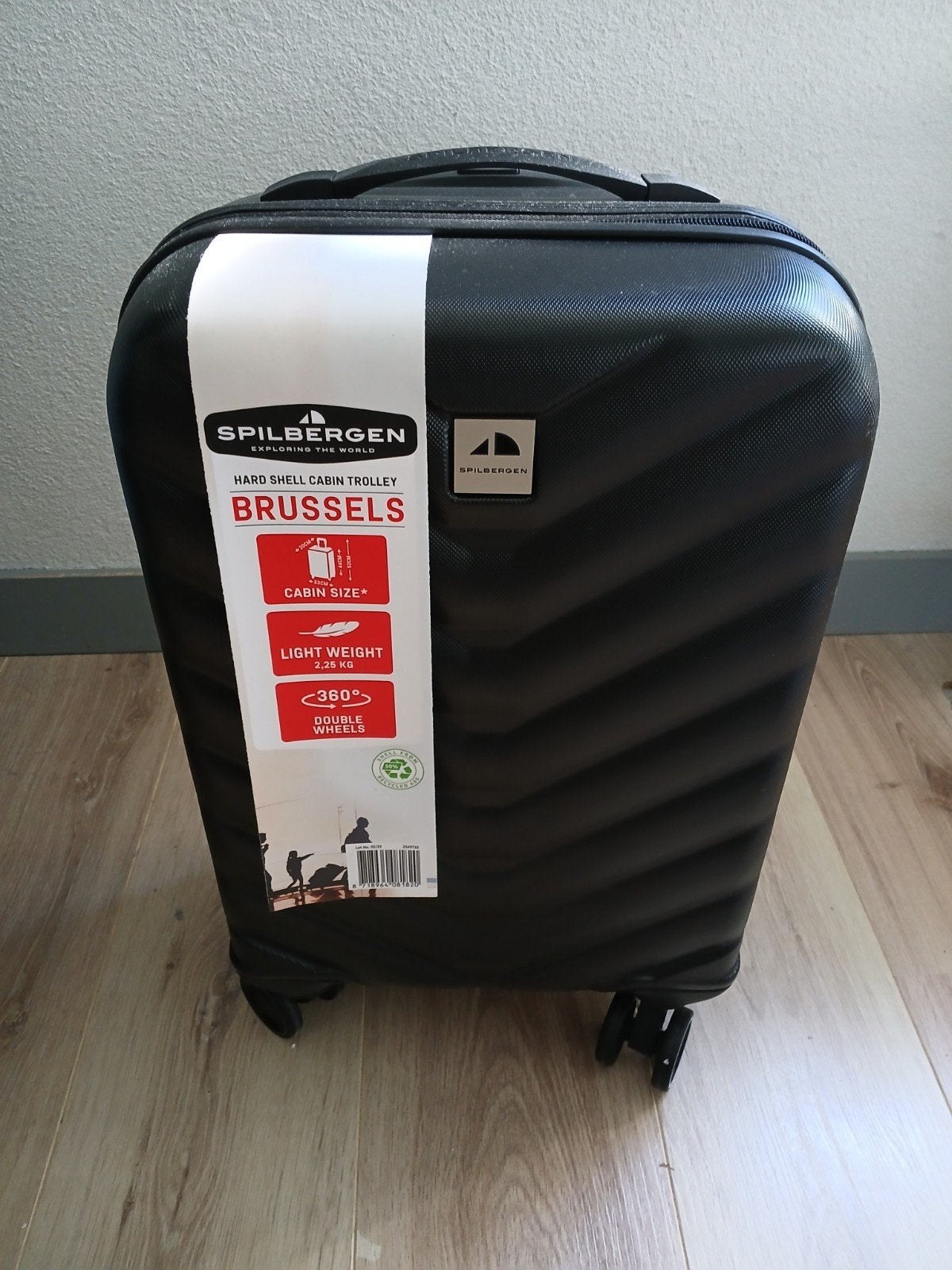 NIEUW Spilbergen Trolley Zwart, Ophalen, 50 tot 60 cm, Hard kunststof, Nieuw
