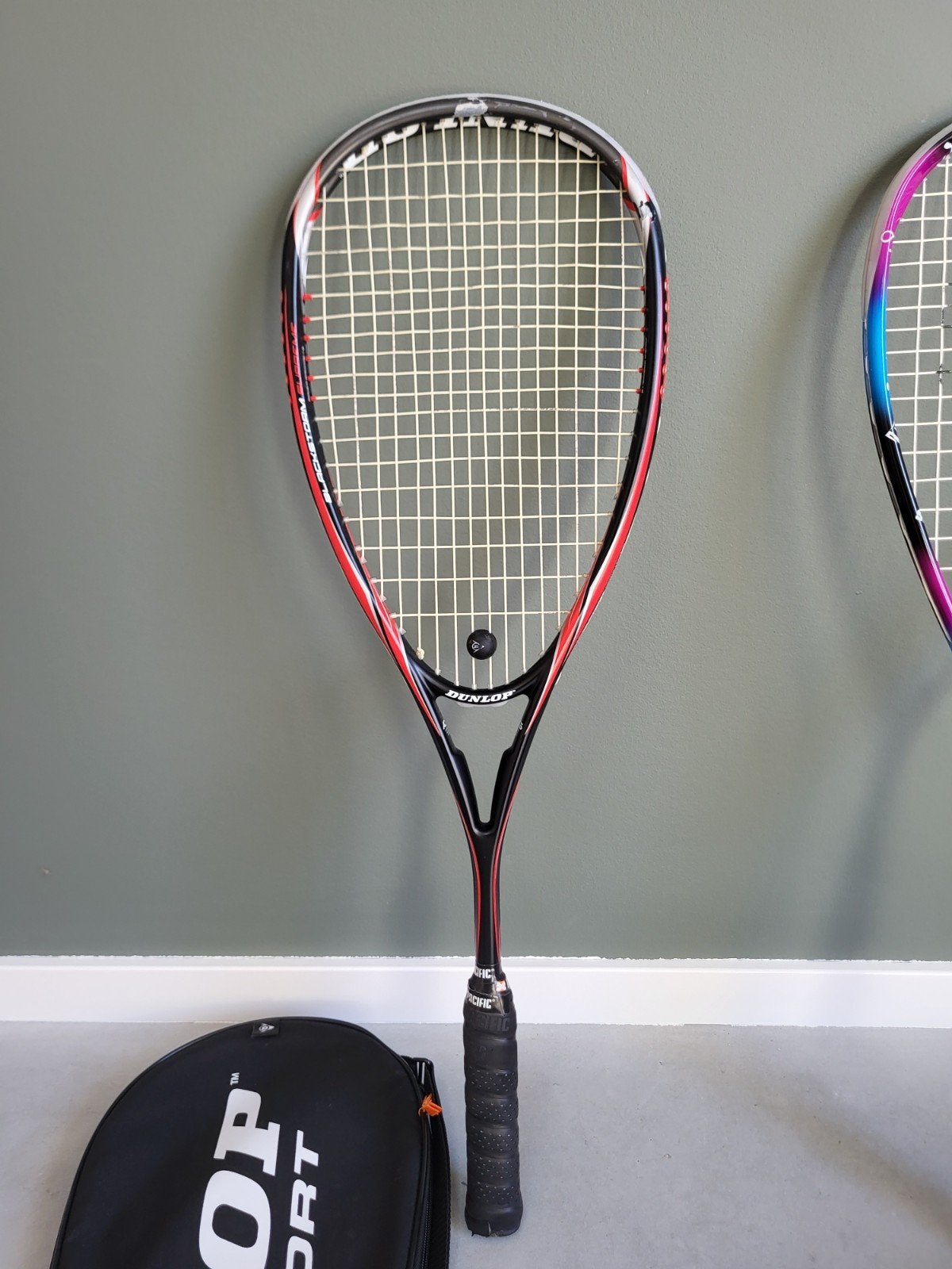 Squash Rackets Set: Dunlop en Head met hoezen en ballen, Ophalen of Verzenden, Gebruikt