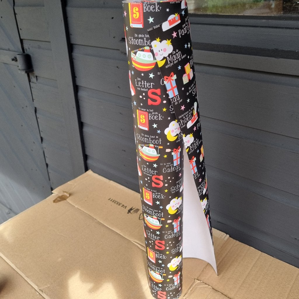 Cadeaupapier toonbankrol sinterklaaspapier rol sint papier, Diversen, Ophalen of Verzenden, Nieuw