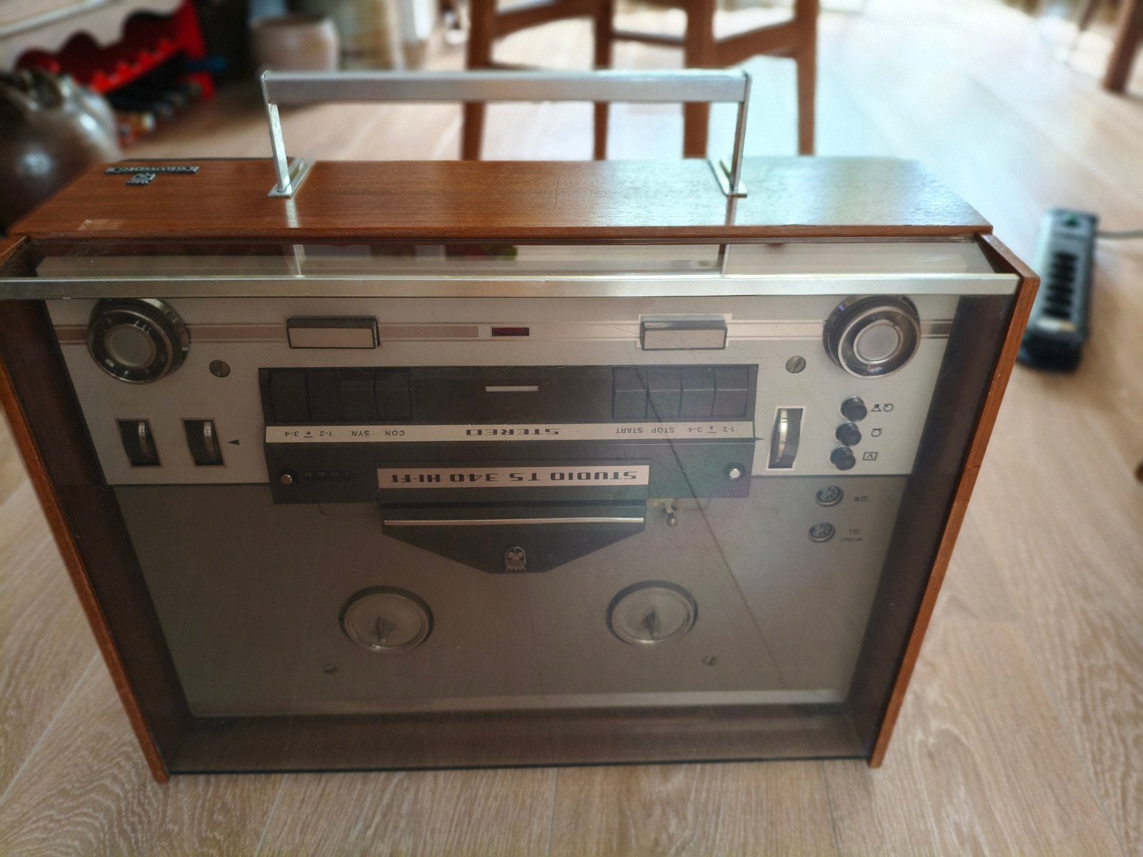Vintage Grundig Studio TS 340 Hi-Fi Bandrecorder ca. 1968, Ophalen of Verzenden, Bandrecorder, Met stofkap