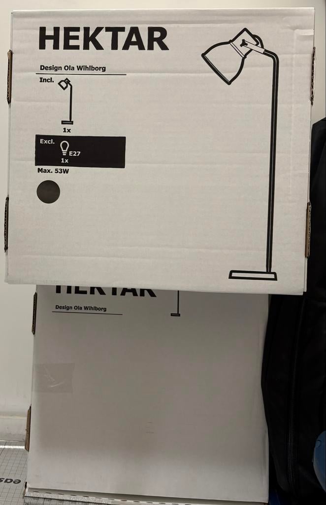 IKEA Hektar vloerlamp (floor lamp), Ophalen, Nieuw, Metaal, 150 tot 200 cm
