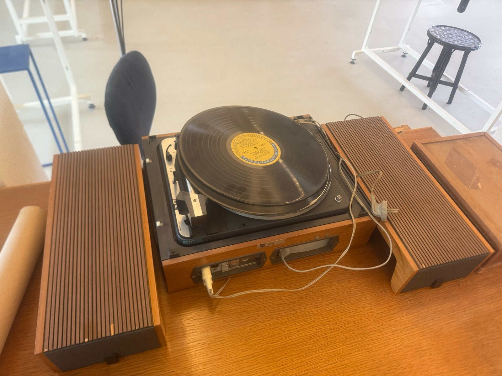 Vintage Dual Platenspeler met Externe Speakers, Ophalen, Gebruikt, Platenspeler, Dual