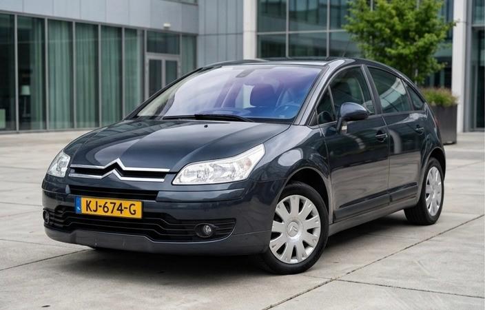 Citroën C4 1.6 VTI Berline 2008 Grijs, Zwart, 4 cilinders, Parkeersensor, Blauw