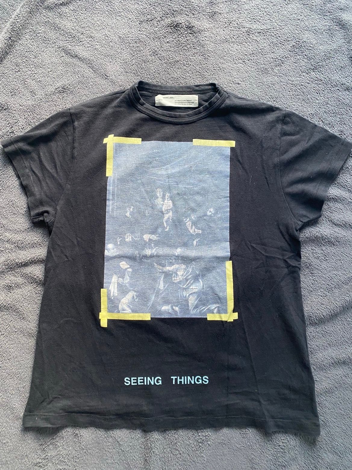 Off-White Virgil Abloh Caravaggio Tee, Ophalen of Verzenden, Zo goed als nieuw, Maat 46 (S) of kleiner, Zwart