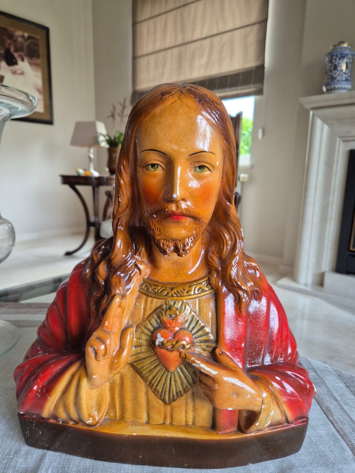 Deridder Deposé antieke Jezus buste, Ophalen of Verzenden
