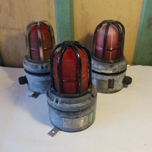 Bullseye lamp industrie kooi metaal SET VAN DRIE, Ophalen of Verzenden, Gebruikt, Metaal