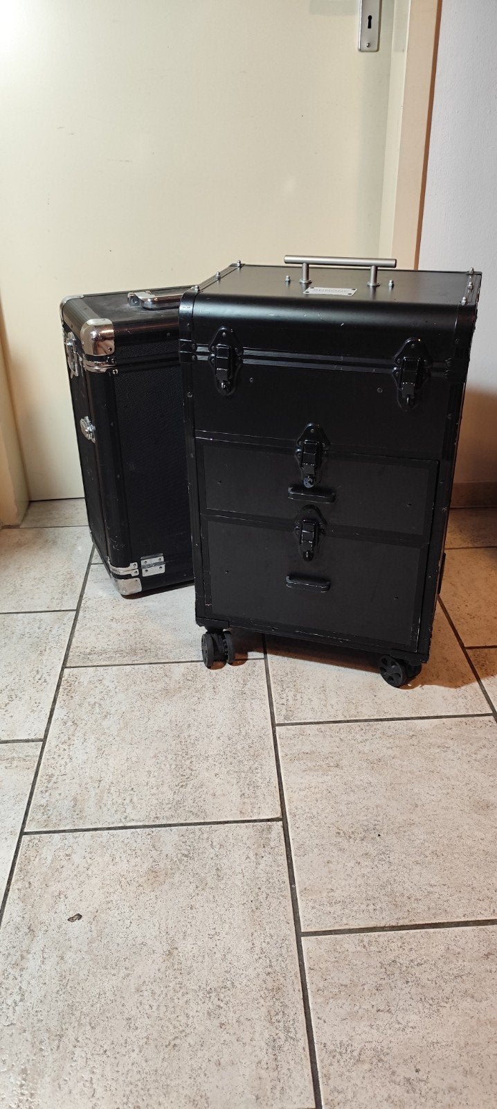 Makeup/nail stylist, hobby trolleys.., Sieraden, Tassen en Uiterlijk, Ophalen, Gebruikt, Zwart