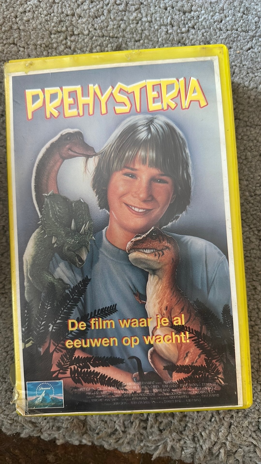 Videoband prehysteria, Cd's en Dvd's, VHS | Film, Alle leeftijden, Ophalen of Verzenden, Gebruikt, Komedie