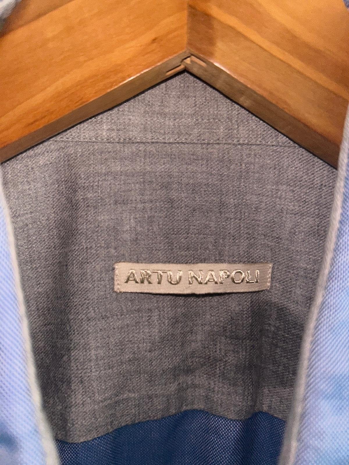 ARTU NAPOLI Heren overhemd - Blauw - Maat 41 (L), Ophalen of Verzenden, Zo goed als nieuw, Blauw, Halswijdte 41/42 (L)