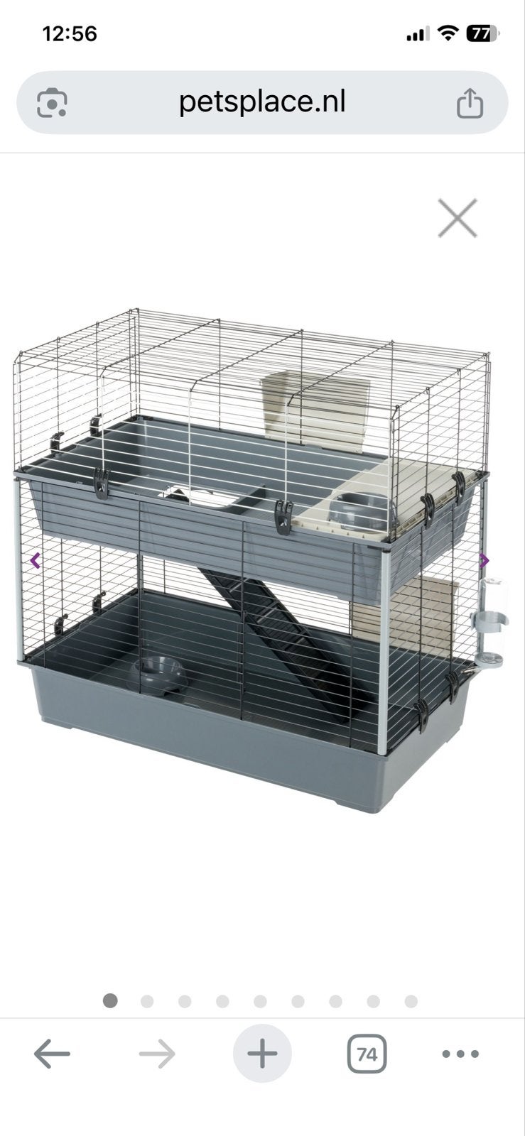 Dubbele cavia kooi te koop, Kooi, Gebruikt, 60 tot 90 cm, Ophalen of Verzenden