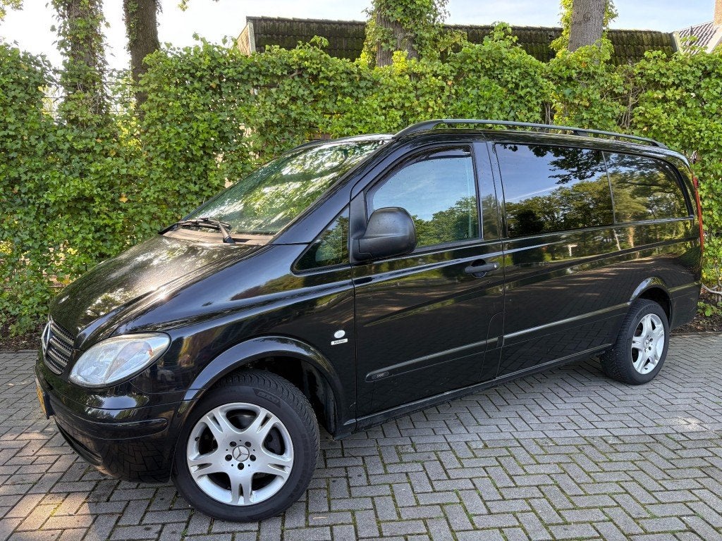 Mercedes-benz VITO 111 CDI LANG DC 5-Persoons, Airco, TrHaak, Auto's, Achterwielaandrijving, 4 cilinders, 116 pk, Zwart