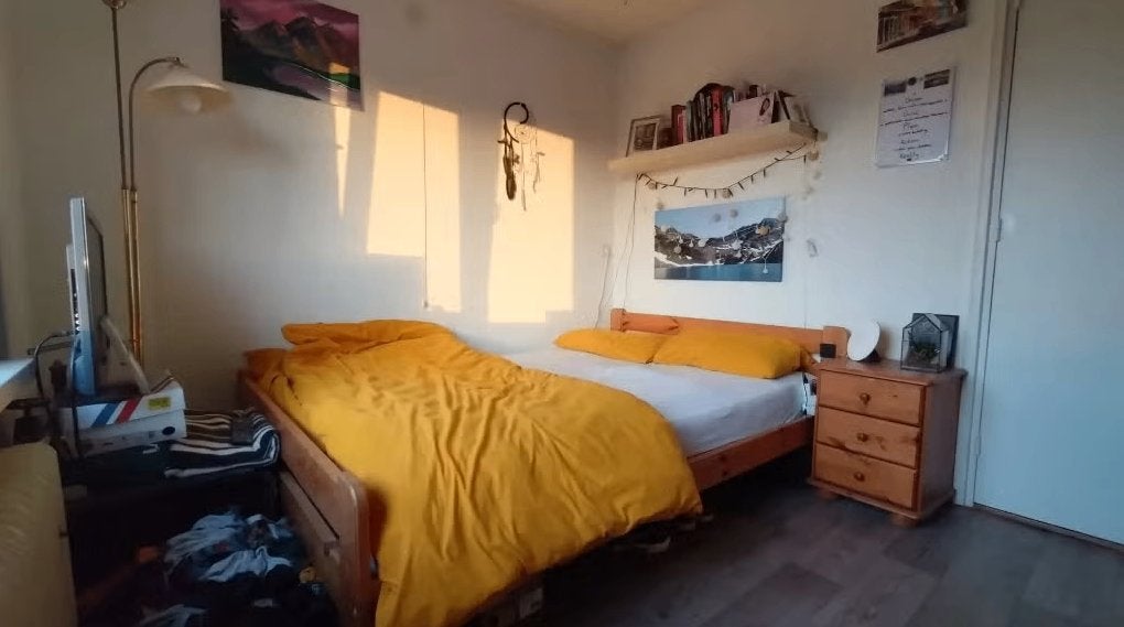 Mooi houten bed inclusief zgan matras 140X200 (Twijfelaar), Huis en Inrichting, Ophalen, 140 cm, Zo goed als nieuw, Twijfelaar