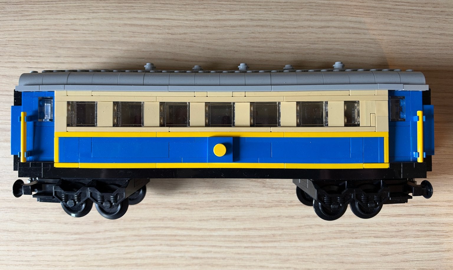 Lego Treinwagon Blauw/Geel - Gebruikt, Ophalen of Verzenden, Gebruikt