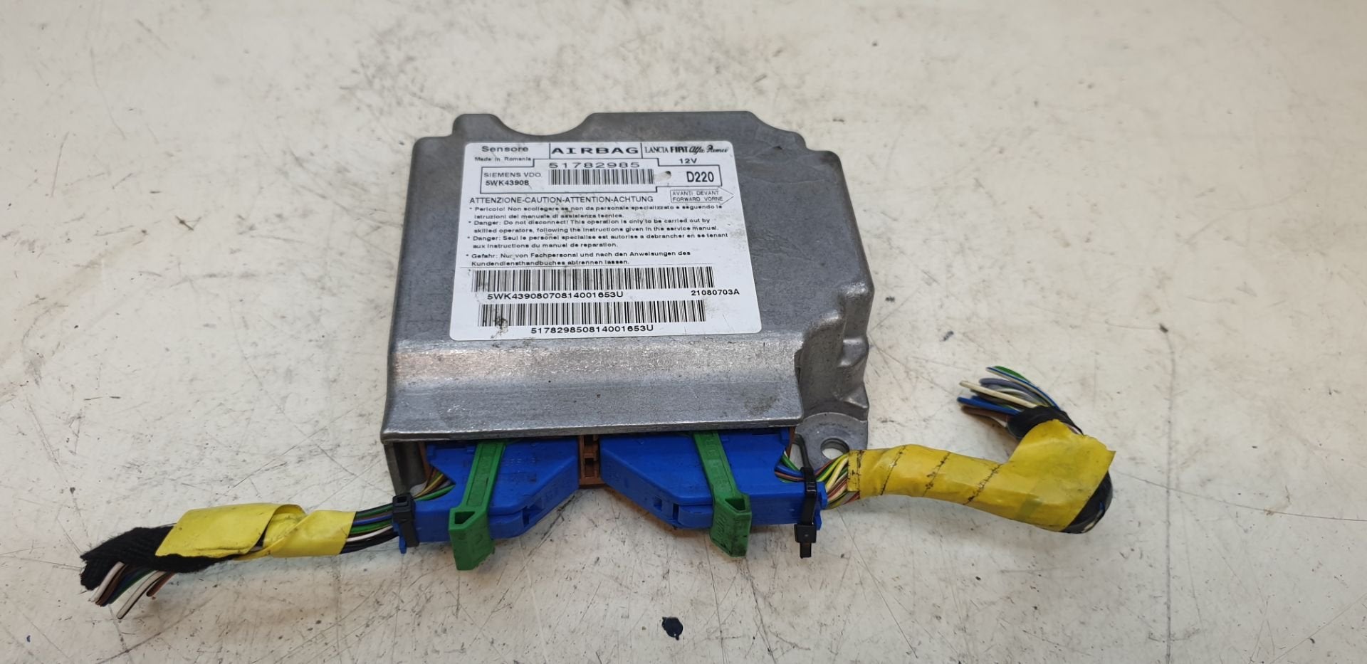 Airbagmodule Fiat 500 51782985 origineel gebruikt 2009 / 201, Auto-onderdelen, Gebruikt, Stellantis Europe S.p.A., Ophalen of Verzenden