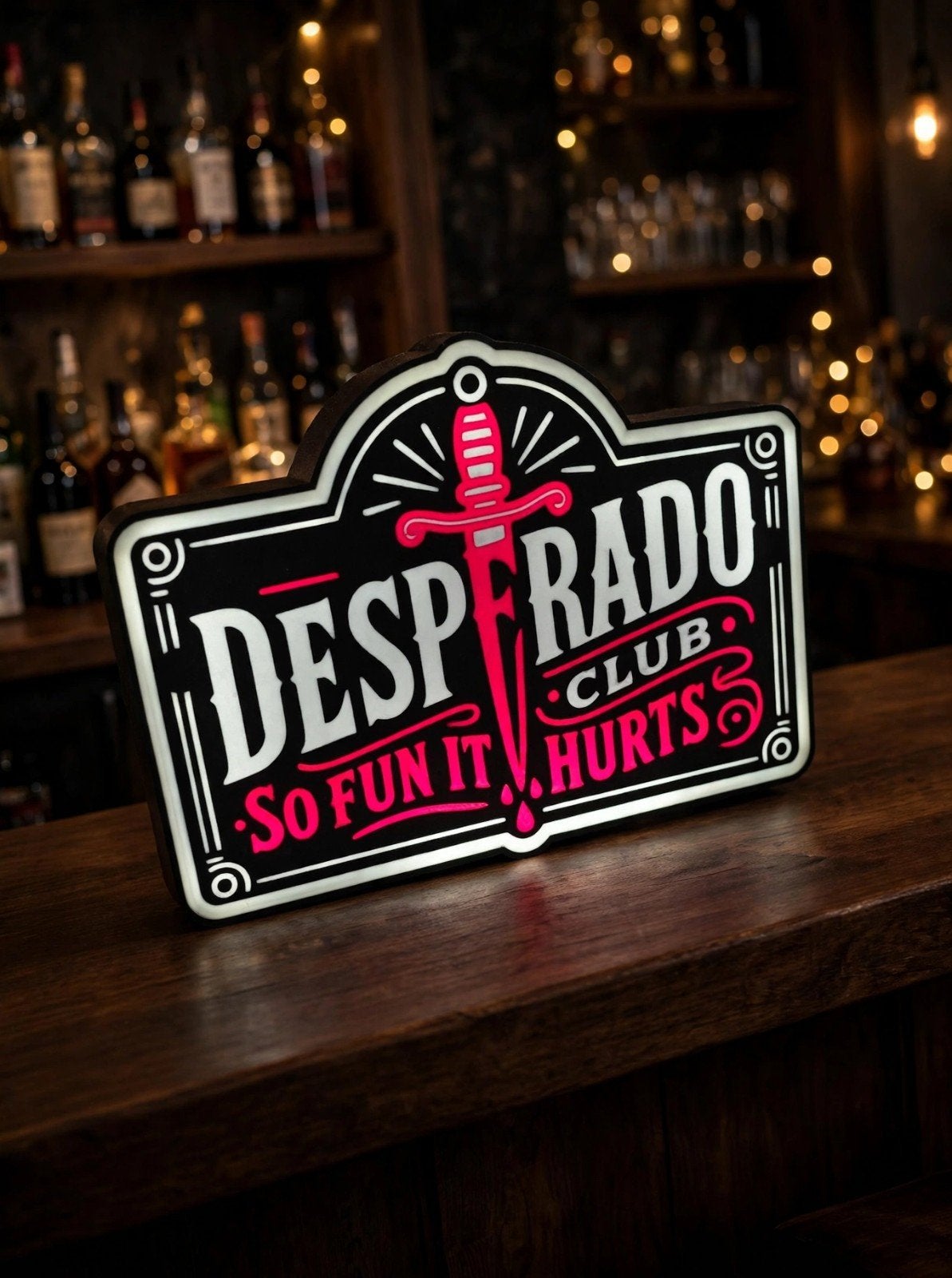 Desperado Club LED Neon Reclamebord - "So Fun It Hurts", Huis en Inrichting, Ophalen of Verzenden, Nieuw