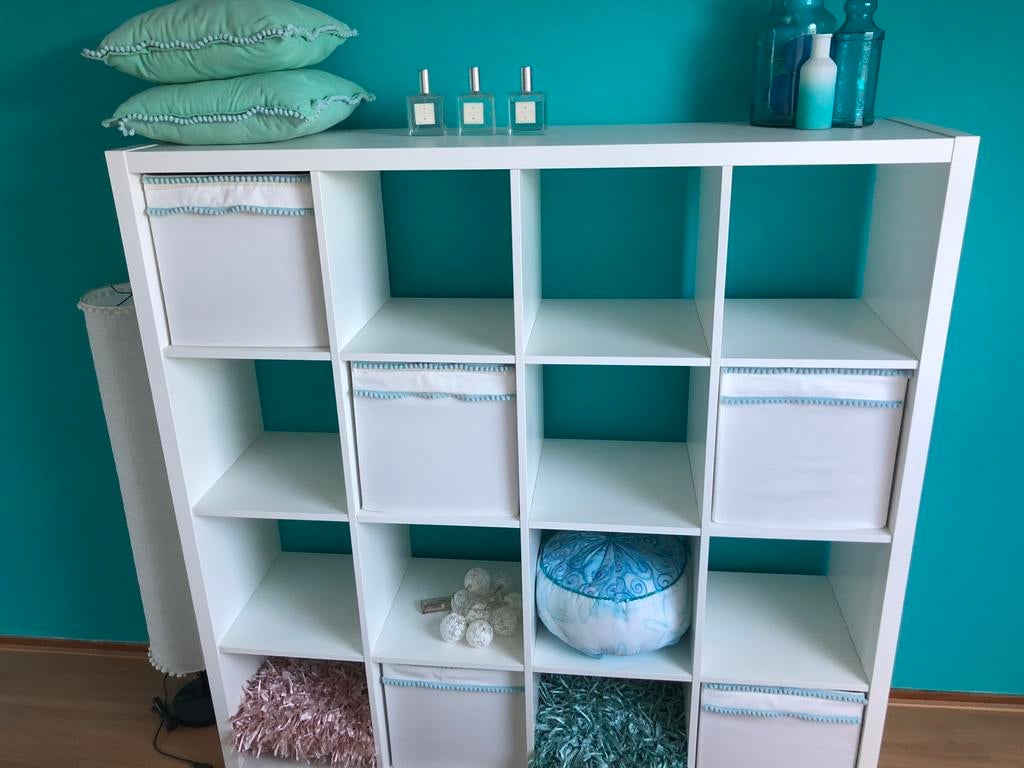 IKEA vakkenkast wit incl accessoires, netjes & compleet!, Ophalen, 100 tot 150 cm, 100 tot 150 cm, Zo goed als nieuw