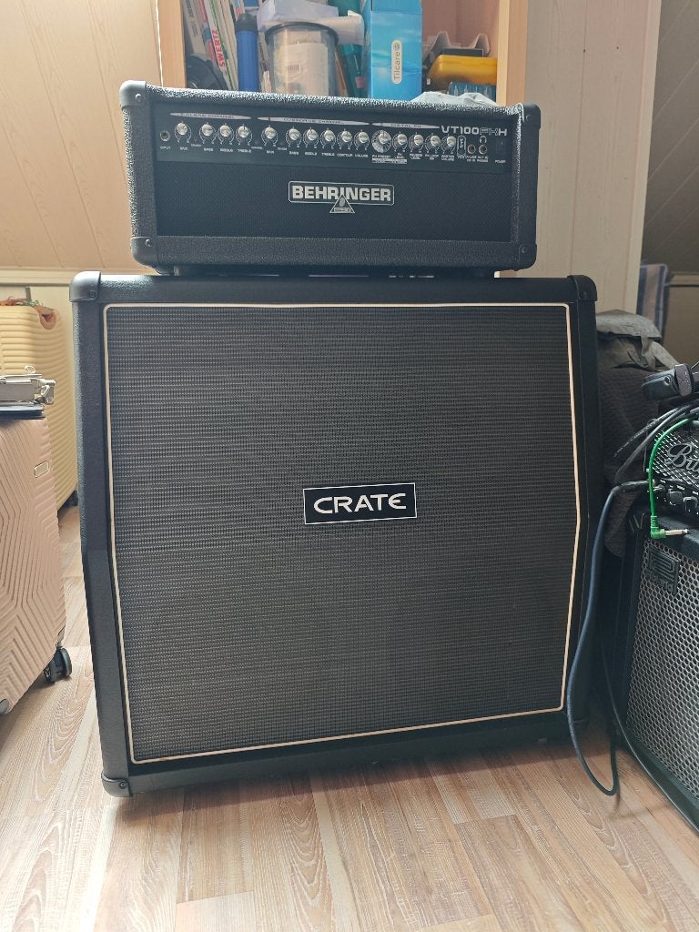 Behringer VT100FXH en Crate cabinet 4X12inch, Ophalen, Gebruikt, 50 tot 100 watt