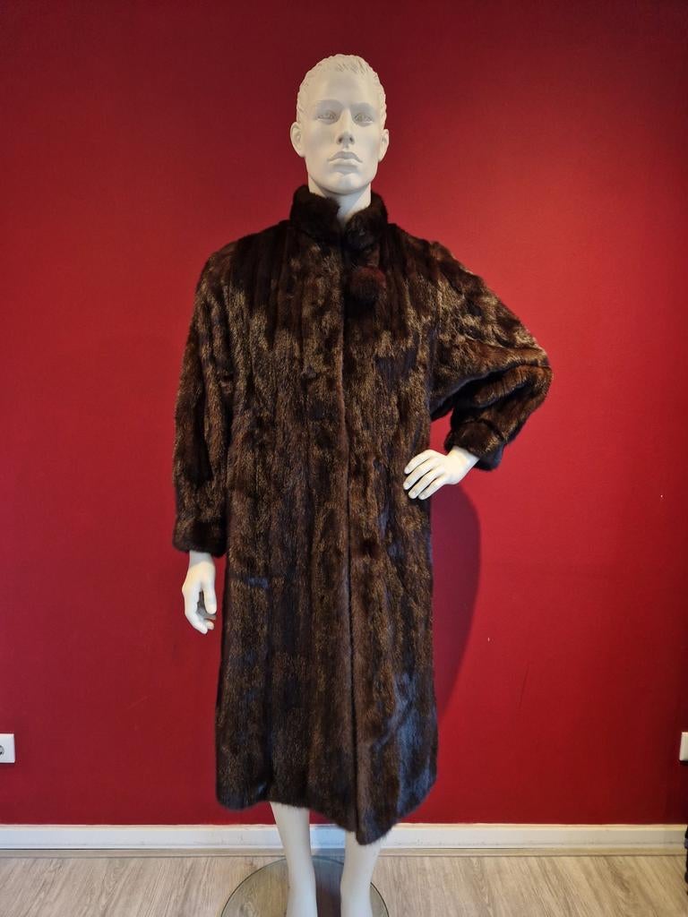 Vintage bontjas -ECHT BONT- Nertsenbont Mink Fur, Kleding | Dames, Jassen | Winter, Bruin, Ophalen of Verzenden, Zo goed als nieuw