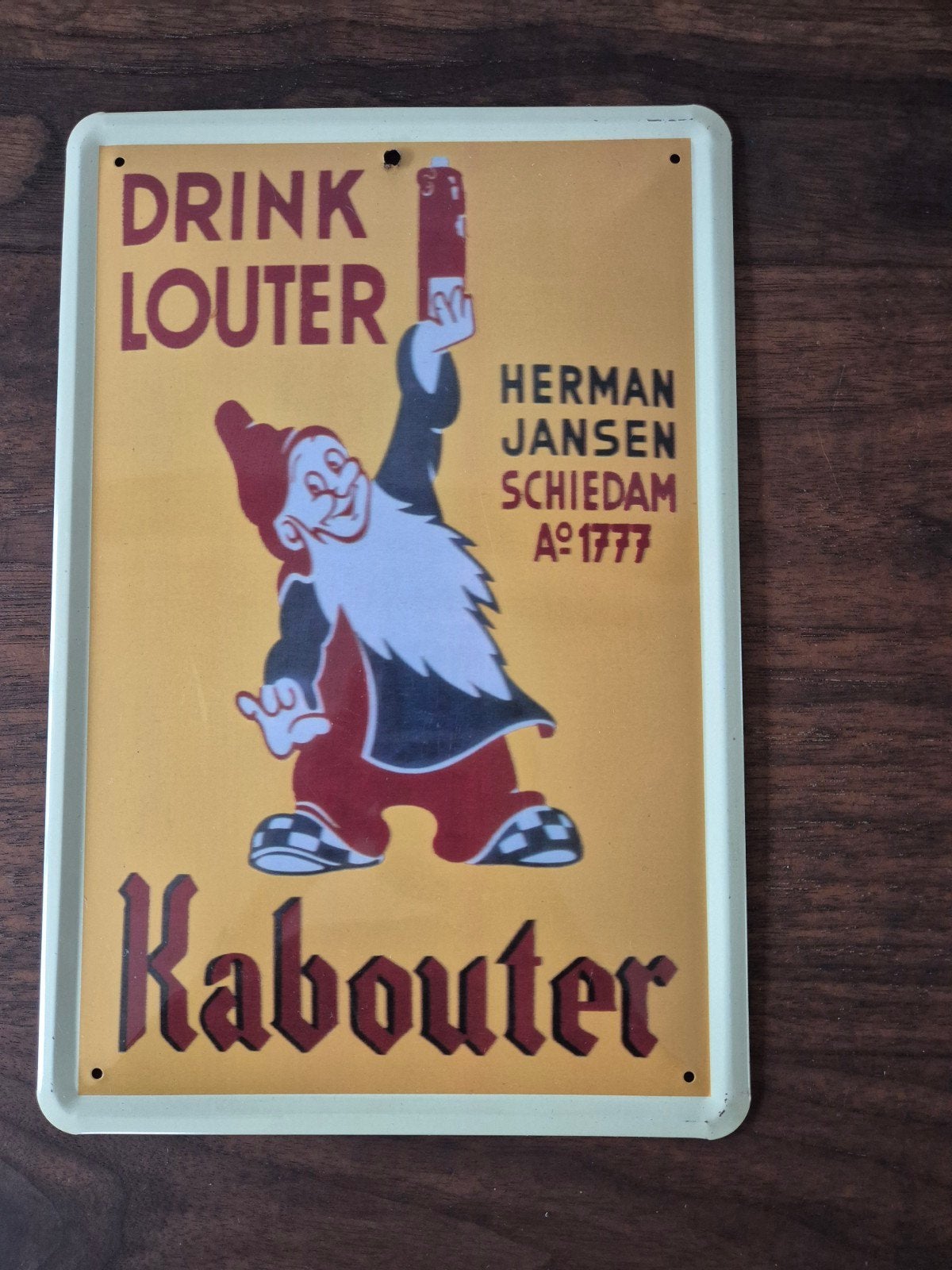 Kabouter Reclamebord - Drink Louter, Ophalen of Verzenden