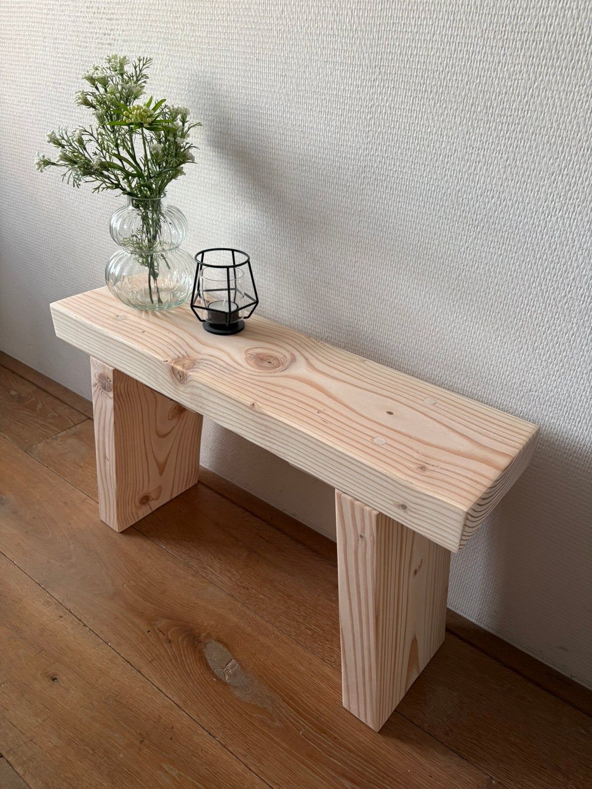 Stoer en Rustiek Massief Houten Bankje NIEUW, Huis en Inrichting, Ophalen, Nieuw, Hout