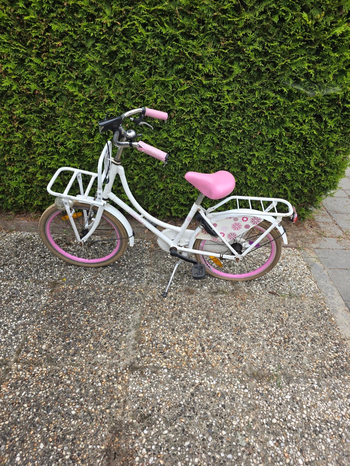 Opknapper kinderfiets wit/roze - 20 inch, Ophalen, Gebruikt, 20 inch of meer, Popal