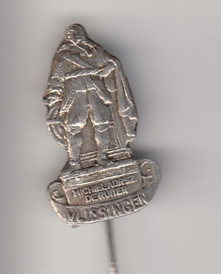 Vlissingen Michiel de Ruyter Ruiter speldje, Verzamelen, Gebruikt, Niet vindbaar, Niet vindbaar, Speldje of Pin