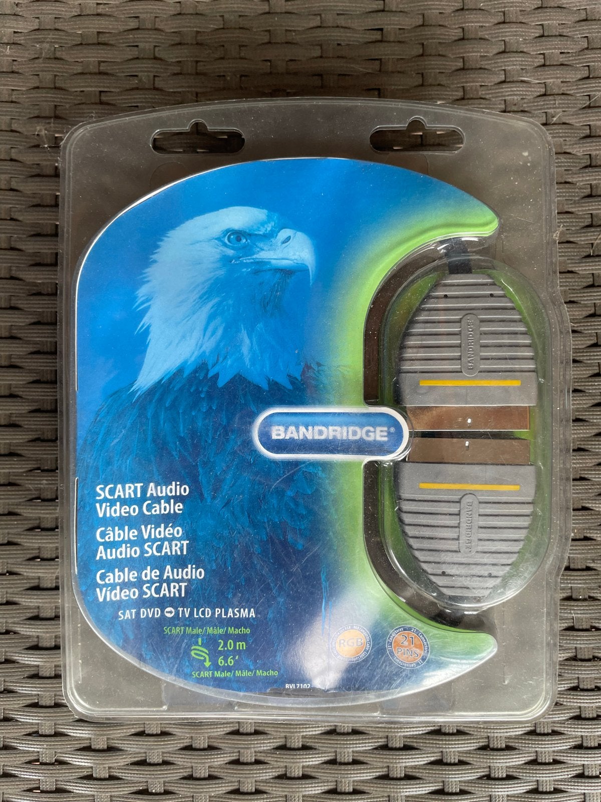 Bandridge SCART Audio Video Kabel - 2.0m, Ophalen of Verzenden, Nieuw, Minder dan 2 meter, Scartkabel