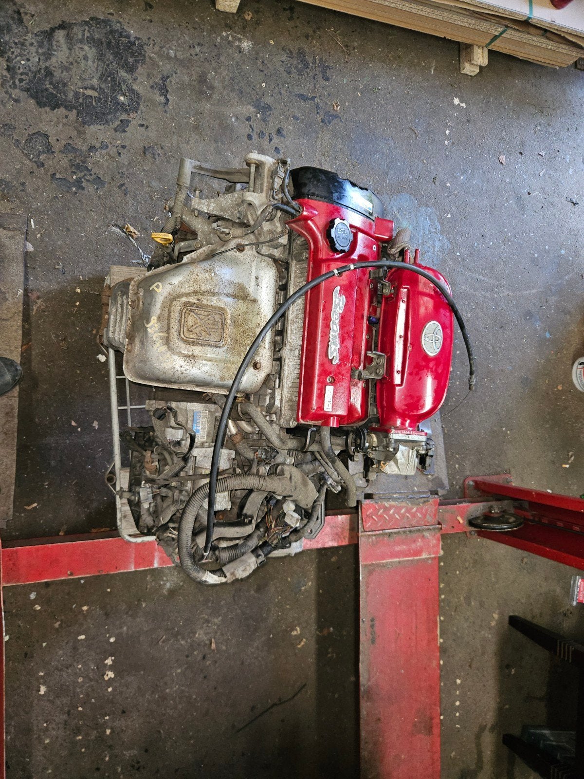 Toyota 3S-GE Redtop Beams Motor met ECU - Gebruikt, Auto-onderdelen, Motor en Toebehoren, Ophalen, Gebruikt, Toyota