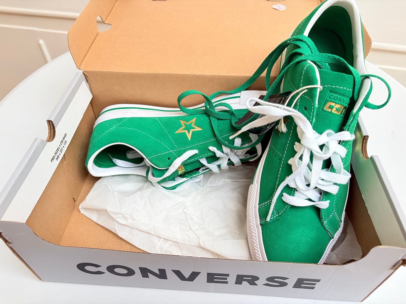 Converse One Star Pro OX Sneakers Groen/Wit/Goud - Maat 45, Overige kleuren, Nieuw, Ophalen of Verzenden, Sneakers of Gympen