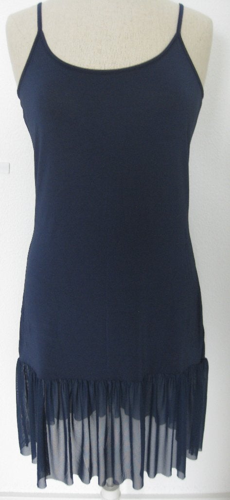 Expresso Dress / Jurkje stretch met tule donkerblauw maat L, Kleding | Dames, Maat 42/44 (L), Ophalen of Verzenden, Zo goed als nieuw