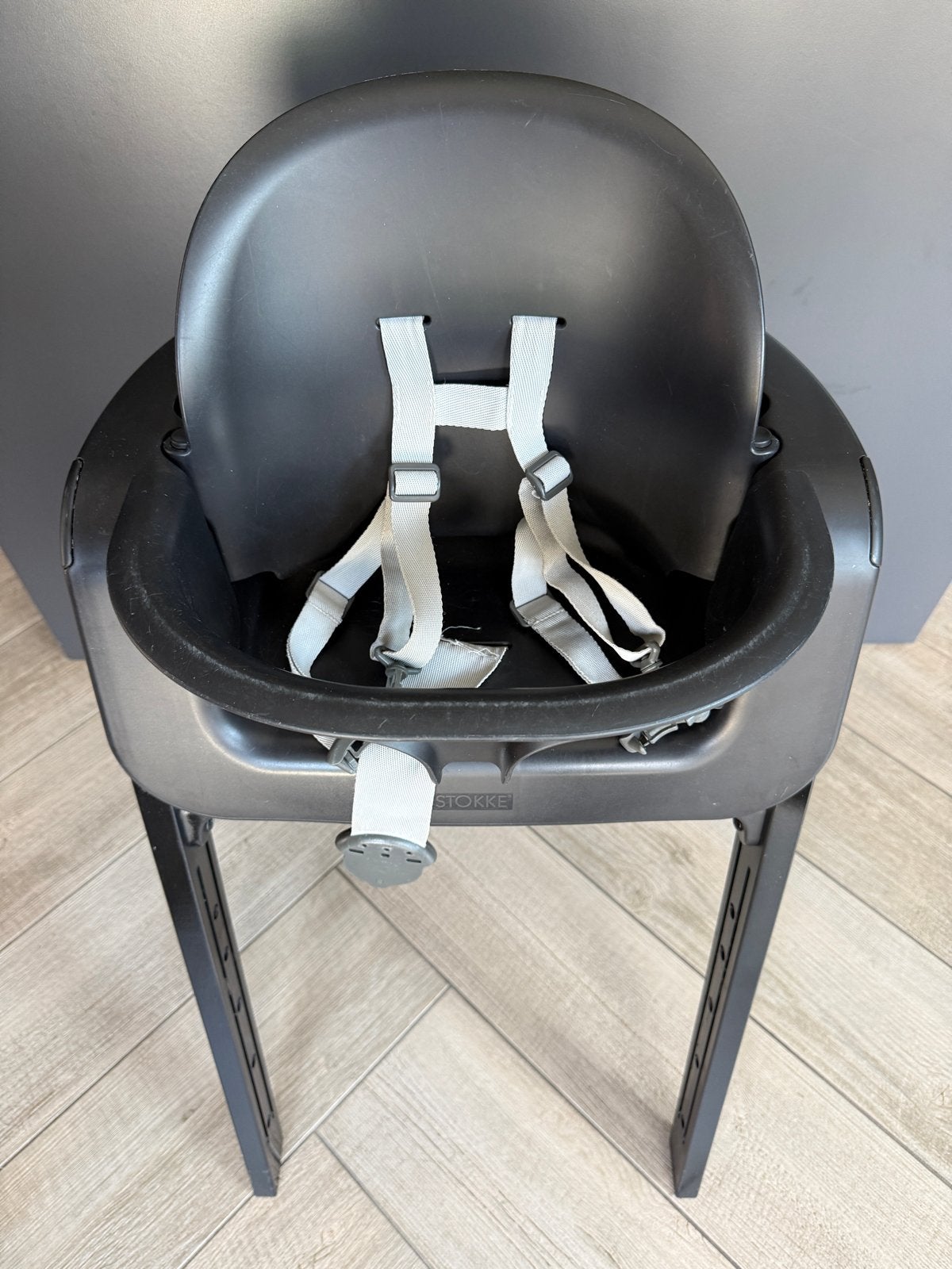 Stokke steps kinderstoel - Zwart met gordel, Ophalen, Gebruikt, Overige typen, Gordel(s)