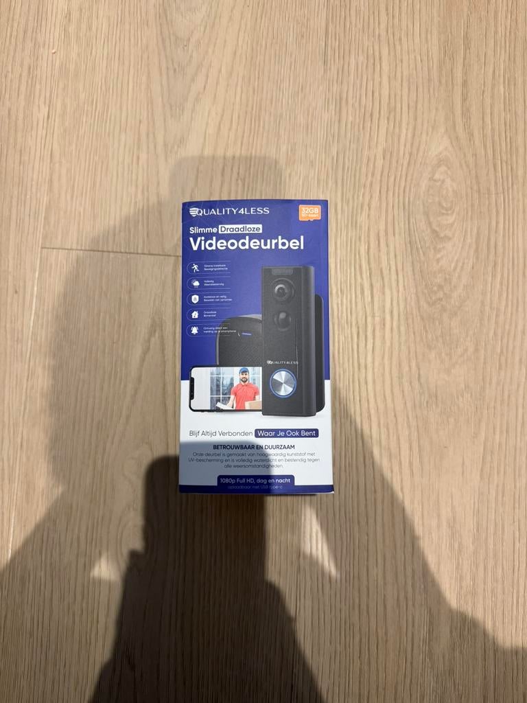Quality4less video/camera deurbel, Ophalen of Verzenden, Bewegingsdetectiesensor, Zo goed als nieuw, Draadloos