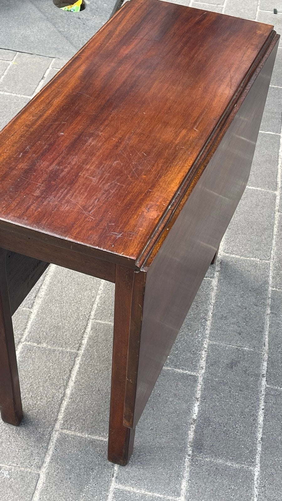 strak model uitklapbare tafel hangoortafel massief mahonie, Ophalen of Verzenden