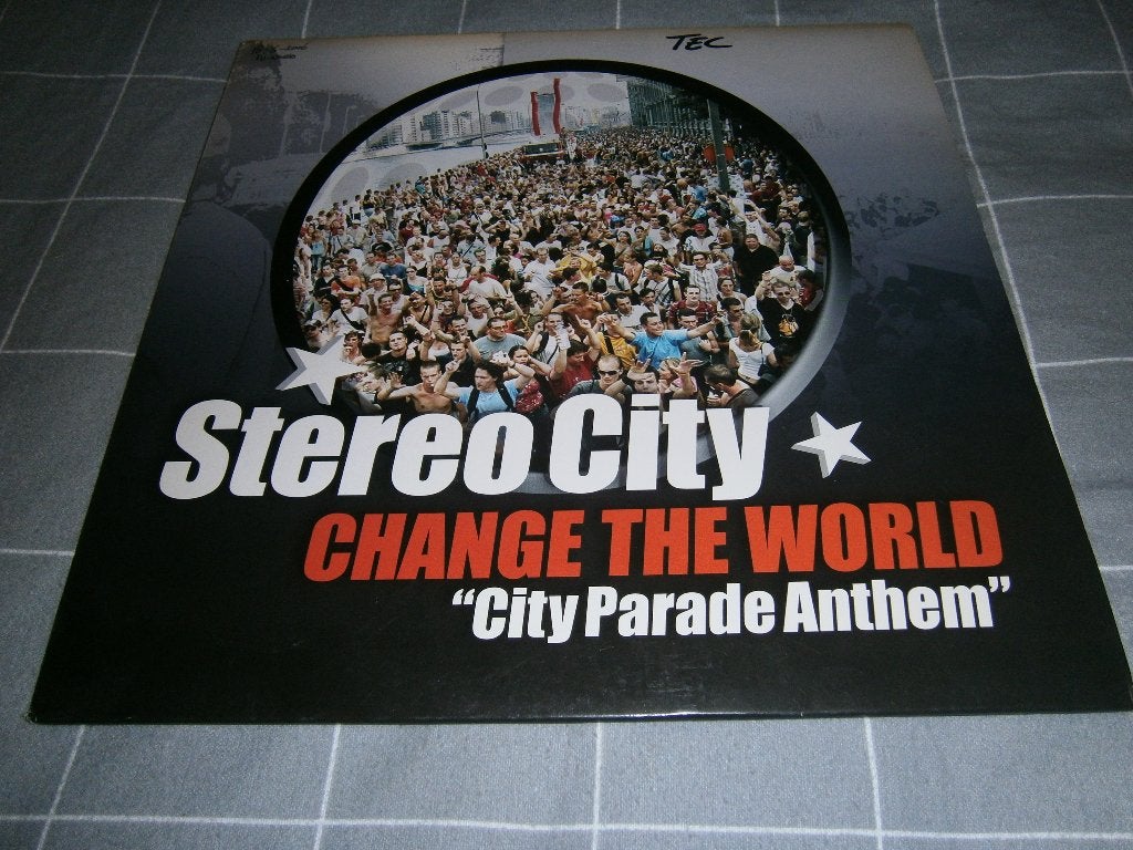 Stereo City ‎– Change The World (City Parade Anthem). Techno, Ophalen, Inclusief binnenhoes, Zo goed als nieuw, Techno