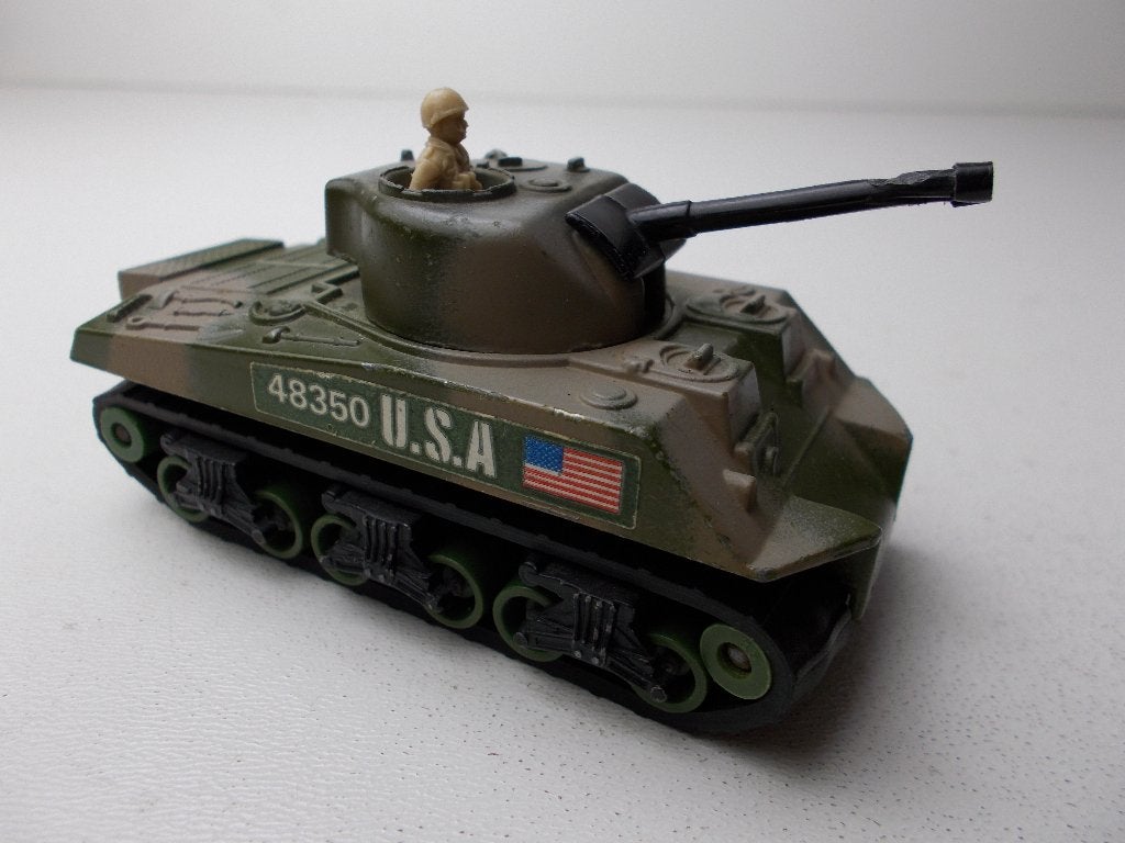 1974 Matchbox Battle Kings K-101. SHERMAN TANK I.g.st., Ophalen of Verzenden, Zo goed als nieuw, Overige typen, Matchbox