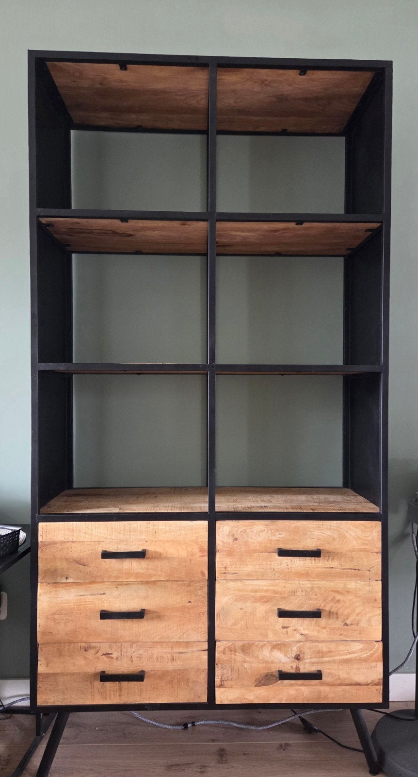 Te koop: nette vakkenkast, Huis en Inrichting, Ophalen, Met plank(en), Gebruikt, 200 cm of meer