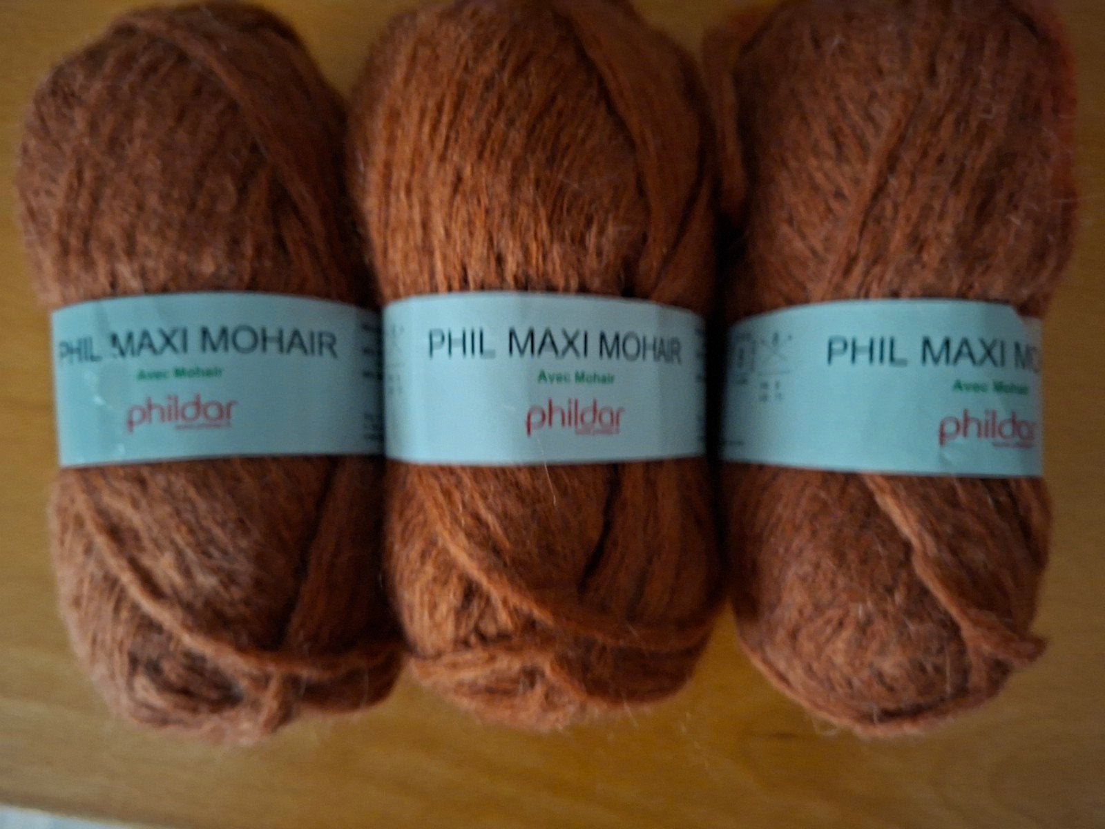 3x50 gr Phildar maxi mohair ecureuil, Phildar, Nieuw, Ophalen of Verzenden, Breien