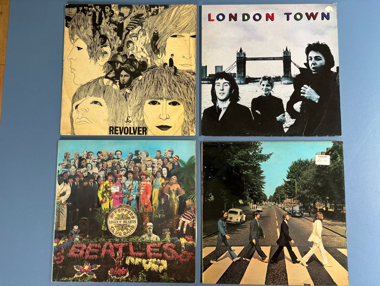 The Beatles & Wings LP collectie: Sgt. Pepper, Revolver, Abb, LP, Rock, Gebruikt, Originele persing