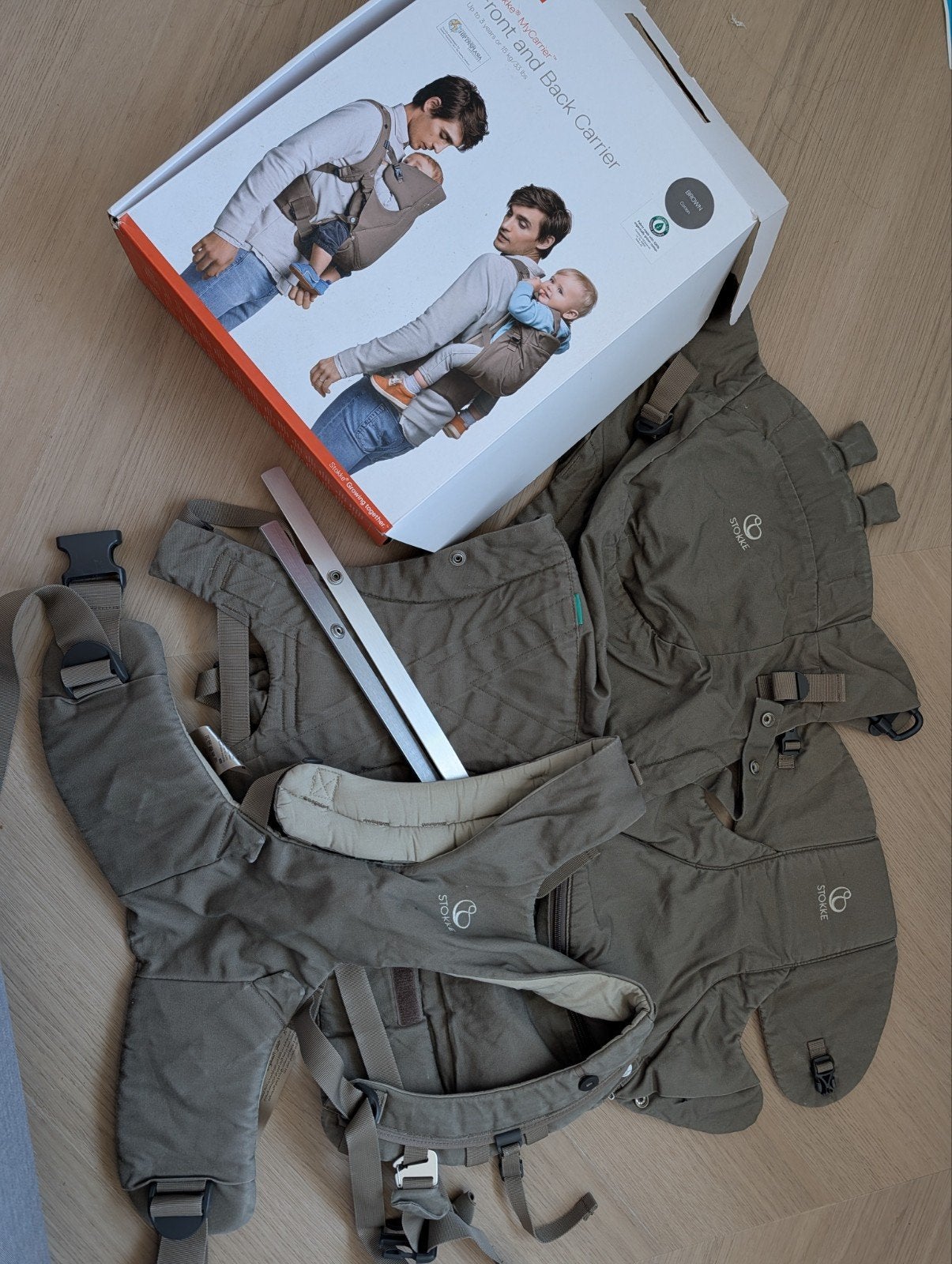 stokke draagzak Front en back carrier, Kinderen en Baby's, Babydragers en Draagdoeken, Buik of Rug, Zo goed als nieuw, Draagzak