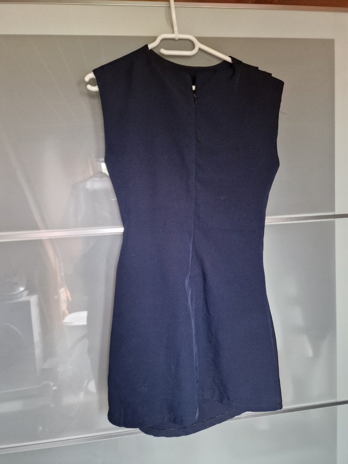 Donkerblauwe mini-jurk maat S, Blauw, Ophalen of Verzenden, Zo goed als nieuw, Maat 36 (S)