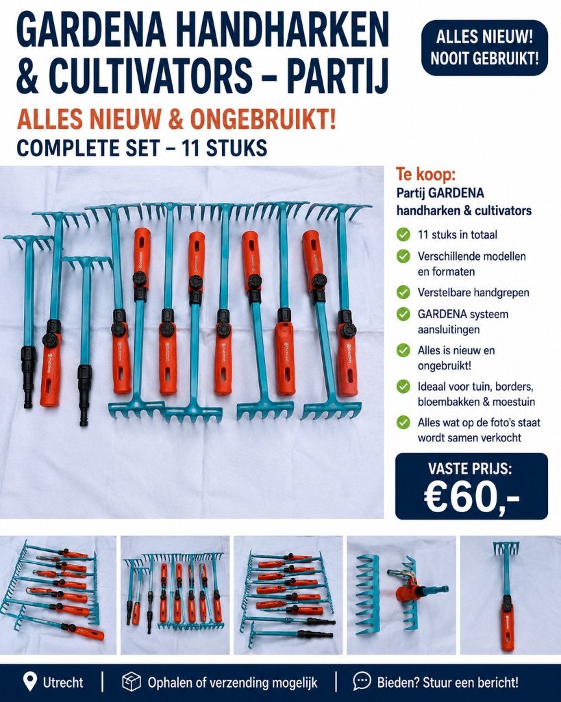 Partij GARDENA handtuingereedschap – NIEUW – alles samen €60, Ophalen, Nieuw, Overige soorten, Gardena