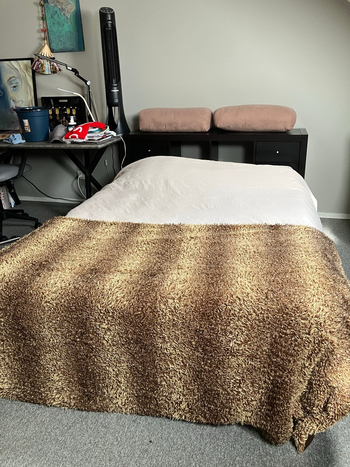 Gratis: Wehkamp bedbank 140 bij 200 cm, Huis en Inrichting, Ophalen, Gebruikt, Overige kleuren, Tweepersoons