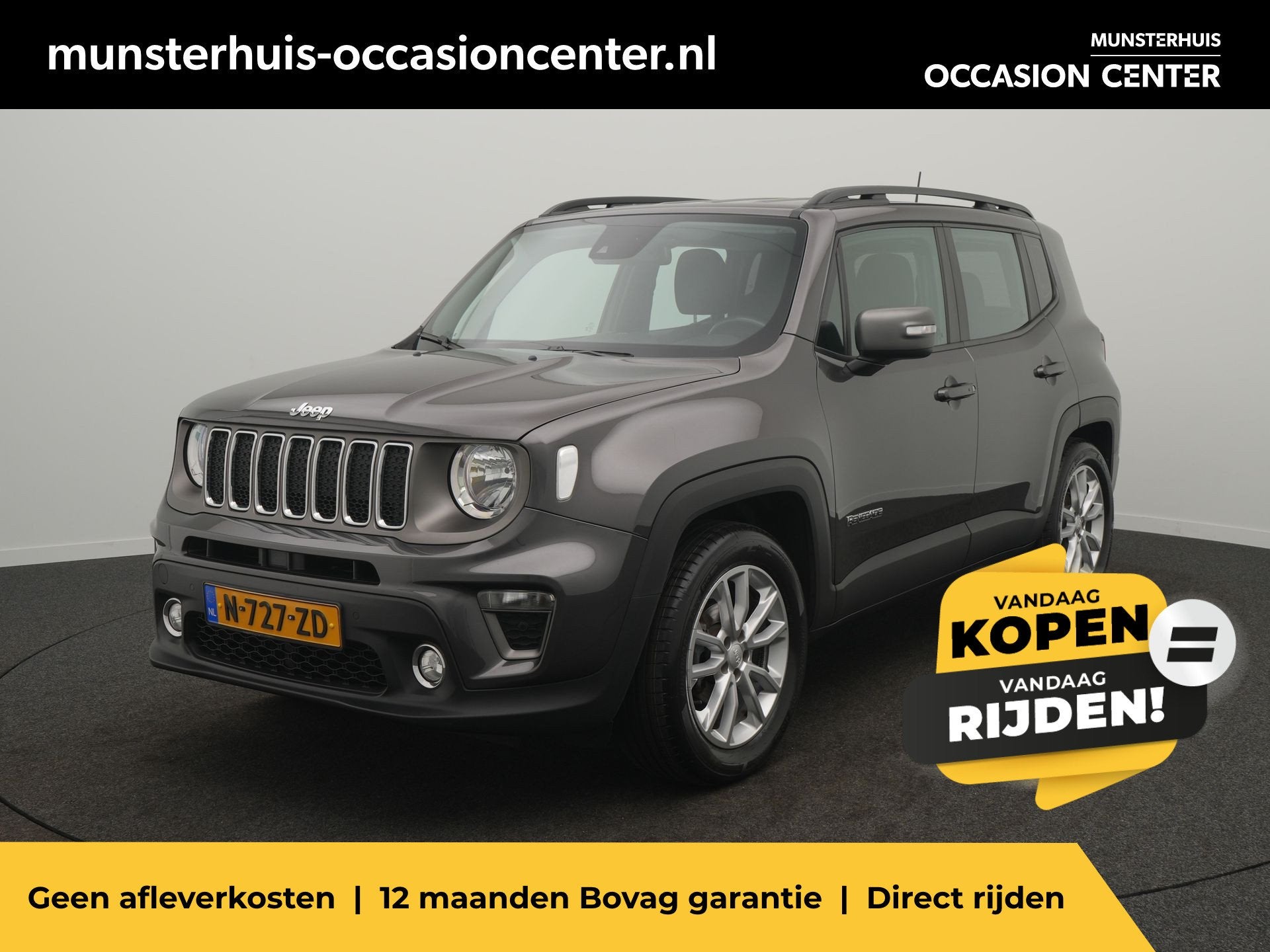 Jeep Renegade 1.0T-e2 Freedom - RIJKLAARPRIJS - Adaptive Cru, Auto's, Voorwielaandrijving, 12 maanden, Stof, Bedrijf