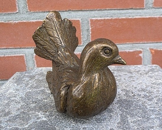 Mini urn Duif – Brons - Herdenkingsbeeld, Nieuw, Info@huisentuindecoratiemarie.nl, Huis en tuin decoratie marie, Peize