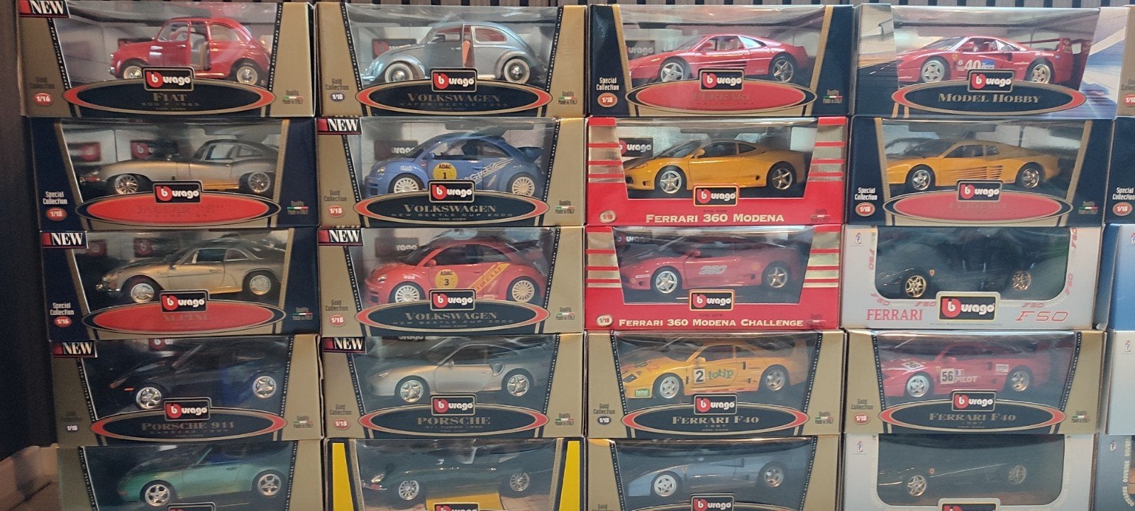Grote collectie 1/18 Bburago modelauto's (95 stuks), Ophalen, Nieuw, Auto, Overige merken