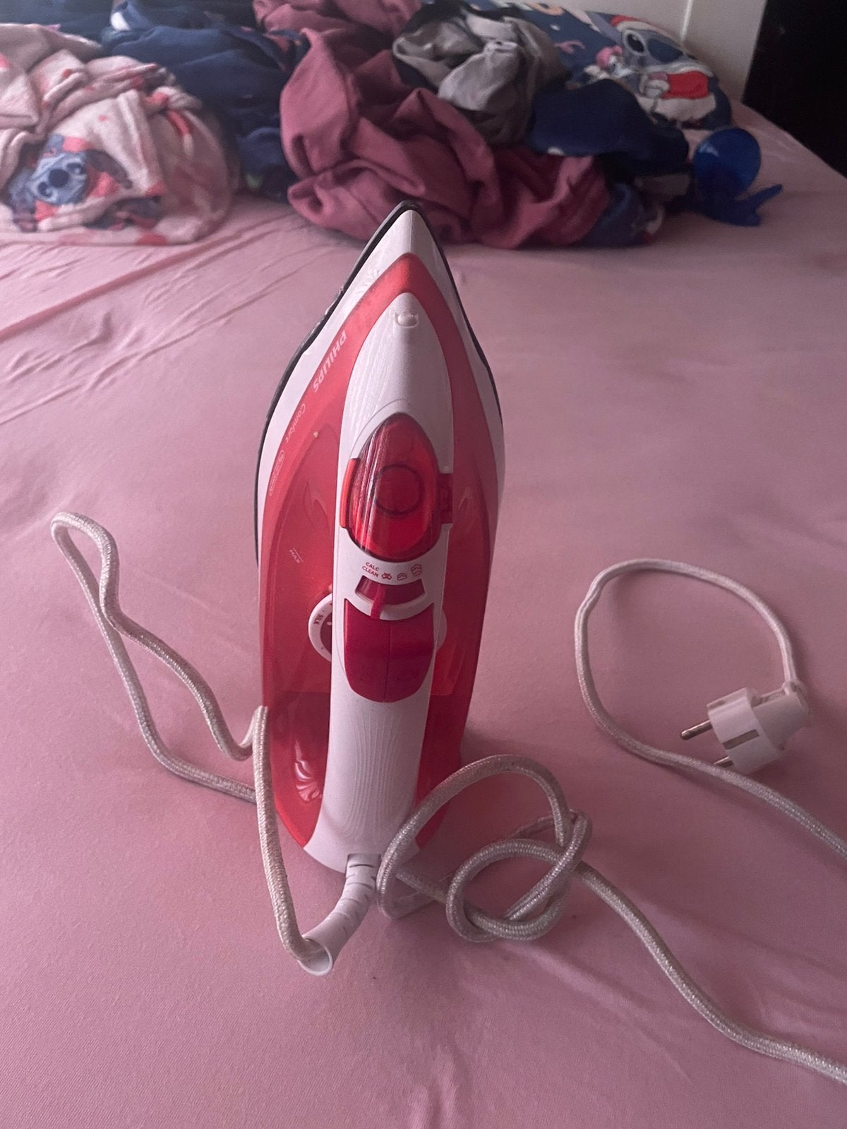 Philips strijkijzer rood/wit, Ophalen of Verzenden, Gebruikt, Strijkijzer met snoer