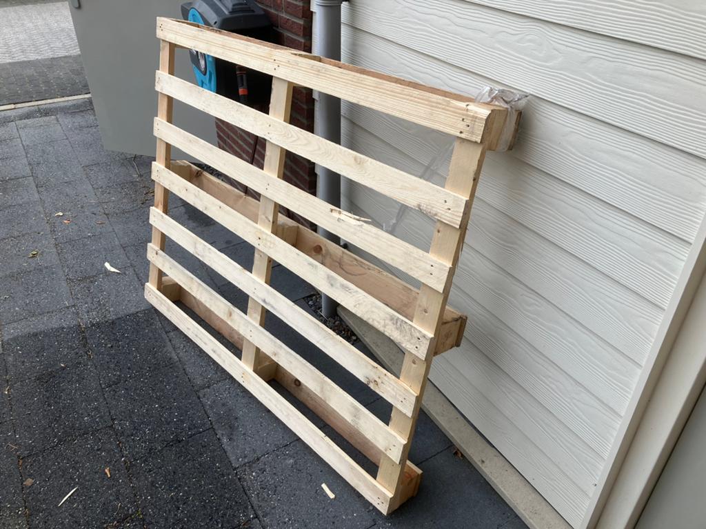 GRATIS pallet haardhout, Ophalen, Zo goed als nieuw, 50 mm of meer, Minder dan 200 cm